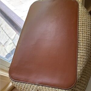 STAUD Tan and Brown Woven Tote